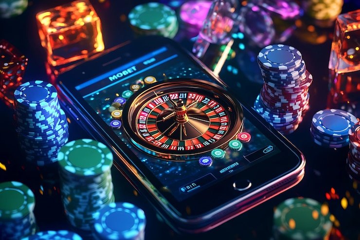 Antarmuka aplikasi Android litetoto dengan meja dealer langsung dan menu navigasi